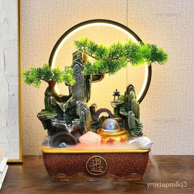 ⭐免運 高山流水 招財流水盆  流水聚寶盆 流水擺件 開運 招財擺飾 風水招財流水組 風水擺件 入厝禮物 開幕送禮