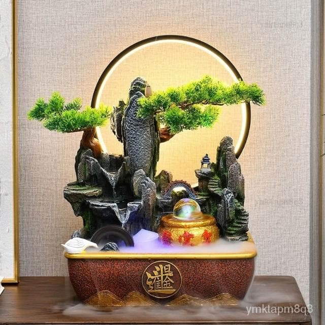 ⭐免運 高山流水 招財流水盆  流水聚寶盆 流水擺件 開運 招財擺飾 風水招財流水組 風水擺件 入厝禮物 開幕送禮