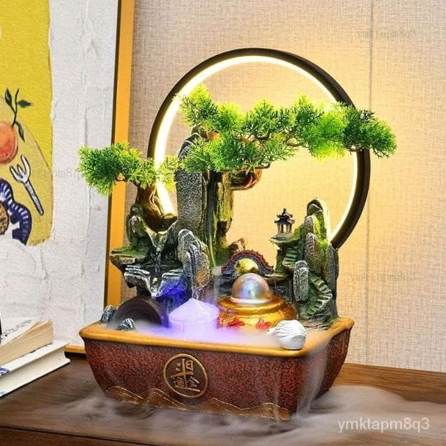 ⭐免運 高山流水 招財流水盆  流水聚寶盆 流水擺件 開運 招財擺飾 風水招財流水組 風水擺件 入厝禮物 開幕送禮