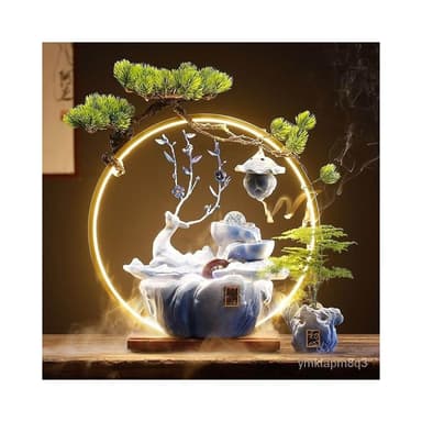 ⭐免運  招財麋鹿  招財流水盆 流水聚寶盆 流水擺件 招財擺飾 開運 風水招財流水組 風水擺件 開幕送禮 入厝禮物