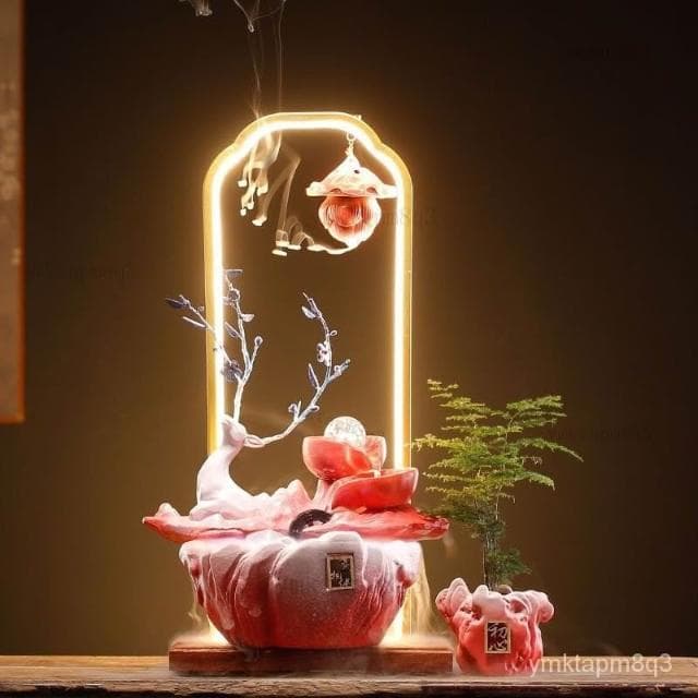 ⭐免運  招財麋鹿  招財流水盆 流水聚寶盆 流水擺件 招財擺飾 開運 風水招財流水組 風水擺件 開幕送禮 入厝禮物
