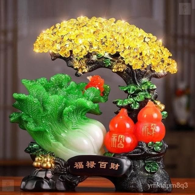 ⭐免運 招財葫蘆 黃水晶招財樹擺件 開業禮品 客廳 酒櫃裝飾品 玄關擺件 風水擺件 入厝禮物 招財擺飾 辦公室招財擺設