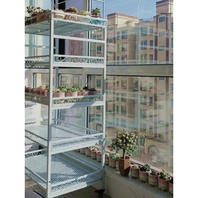 花架 盆栽架 植物架  花含煙 陽臺多肉花架室外落地帶輪移動室內鐵藝露臺多層花架