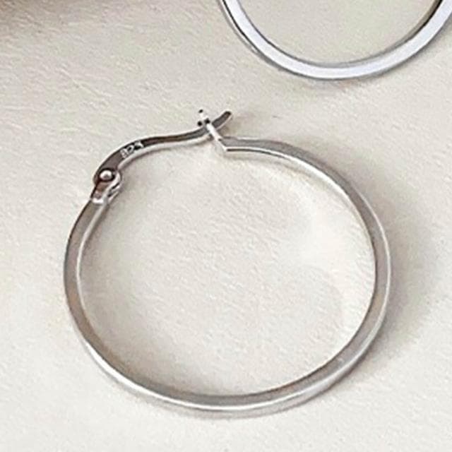 【MoonDy】耳環 女生耳環 生日禮物 耳環女 飾品 純銀耳環 耳圈 大圓圈耳環 大耳環 耳夾 大圈耳環 耳墜 耳飾 銀色耳環