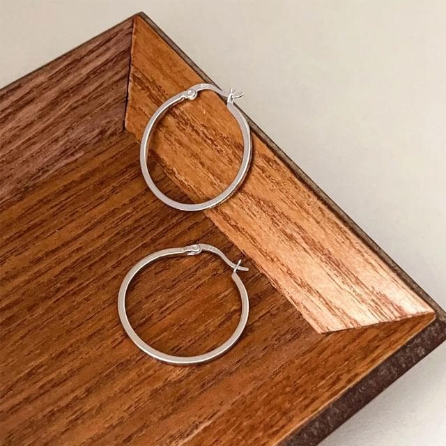 【MoonDy】耳環 女生耳環 生日禮物 耳環女 飾品 純銀耳環 耳圈 大圓圈耳環 大耳環 耳夾 大圈耳環 耳墜 耳飾 銀色耳環