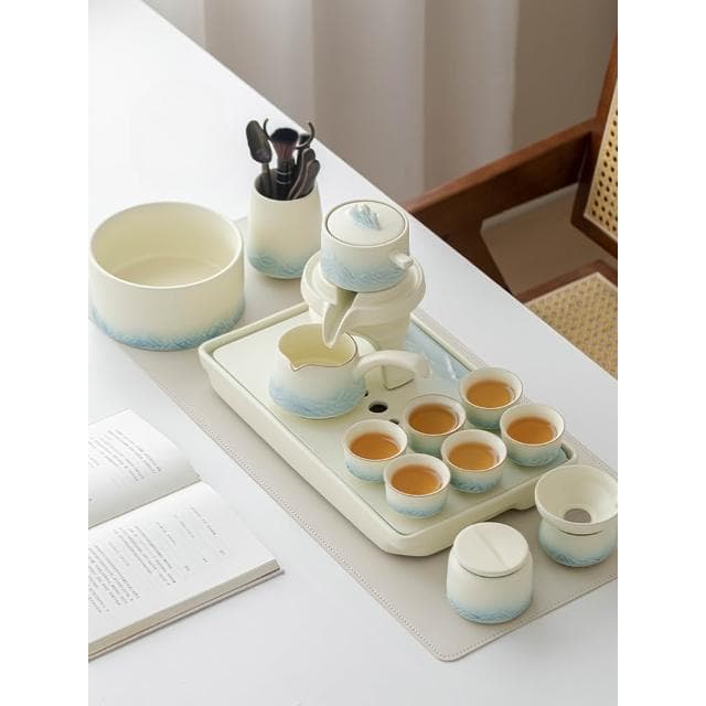 功夫茶具套裝家用輕奢高檔陶瓷茶盤辦公室新款懶人泡茶神器
