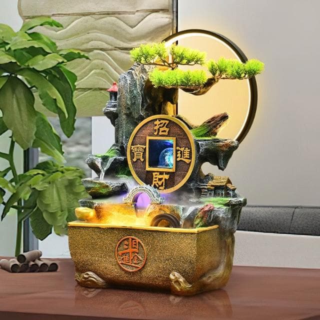 招財流水盆 假山流水噴泉 流水盆 風水輪 風水球 風水擺件 風水擺飾 開店賀禮 開運 開運球組 喬遷 開業 禮物