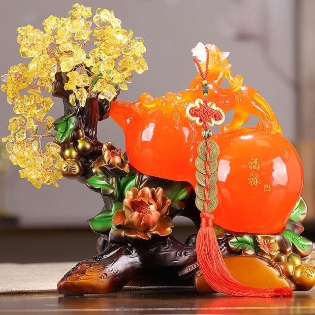 招財葫蘆貔貅水晶擺件 葫蘆 葫蘆擺件 開業送禮 開店送禮 入厝禮物 招財 工藝品 傢居擺飾 辦公室客廳酒櫃裝飾品擺設