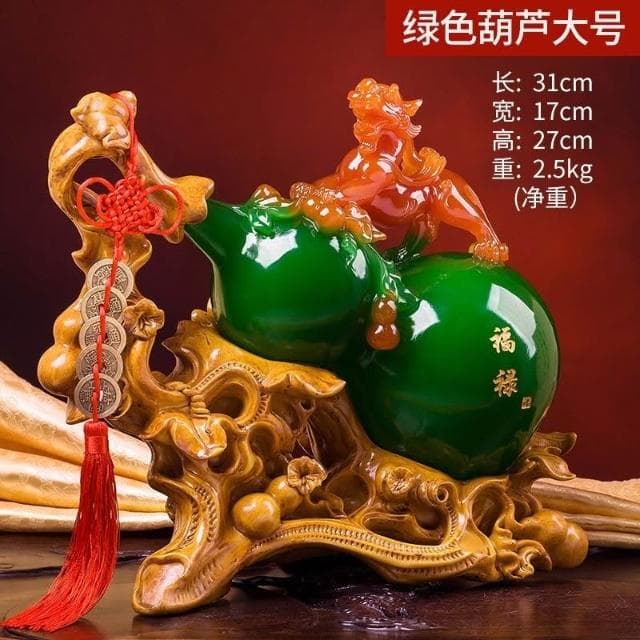 招財葫蘆貔貅水晶擺件 葫蘆 葫蘆擺件 開業送禮 開店送禮 入厝禮物 招財 工藝品 傢居擺飾 辦公室客廳酒櫃裝飾品擺設