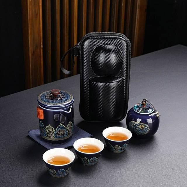 ⭐台灣出貨 旅行茶具套裝一壺三杯家用輕奢戶外陶瓷便攜式快客杯公司活動贈品