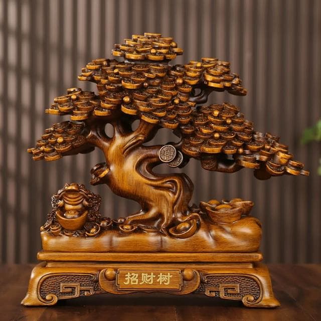 發財樹擺件招財金蟾搖錢樹客廳玄關前臺收銀臺裝飾品店鋪開業禮物