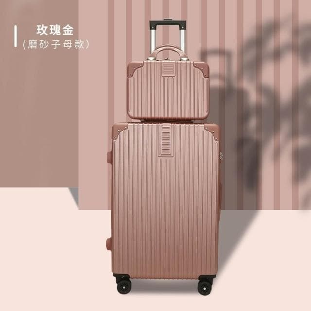 新款高顏值行李箱20寸登機箱女學生拉杆箱大容量旅行箱子母密碼箱