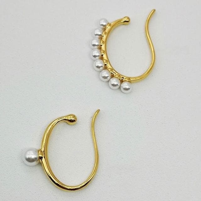 【LEESA】珍珠耳環\無耳洞耳環\復古耳環\飾品\禮物\抗敏\耳針\金色耳環\耳環\女生飾品\小香風耳環\造型耳環\耳夾\