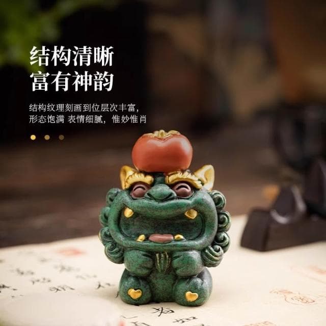 擺件 前程似錦國潮文創招財貔貅桌面裝飾擺件醒獅節 禮物