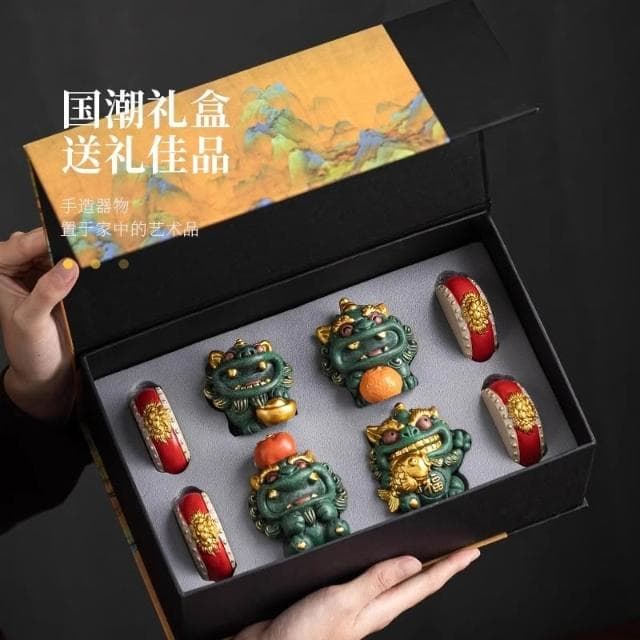 擺件 前程似錦國潮文創招財貔貅桌面裝飾擺件醒獅節 禮物