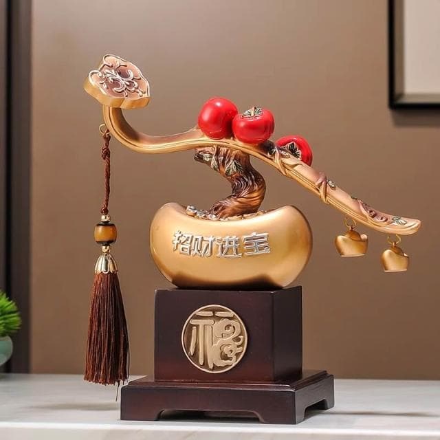 招財進寶如意擺件中式客廳玄關酒櫃辦公室裝飾品喬遷新居開業禮物