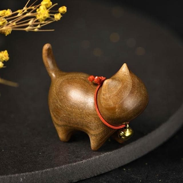 【LEEHER】桌面擺飾/盆栽裝飾/招財擺飾/裝飾/可愛小物/裝飾品/擺飾/禮物/招財/貓咪擺飾/小擺件/黑檀木/原創/擺件/