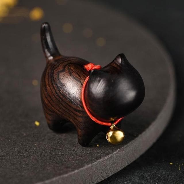【LEEHER】桌面擺飾/盆栽裝飾/招財擺飾/裝飾/可愛小物/裝飾品/擺飾/禮物/招財/貓咪擺飾/小擺件/黑檀木/原創/擺件/