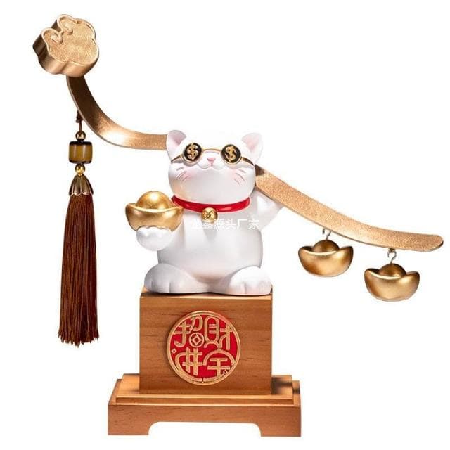 招財貓擺件高級感招財進寶辦公室前臺開業禮物開店禮品高檔發財貓