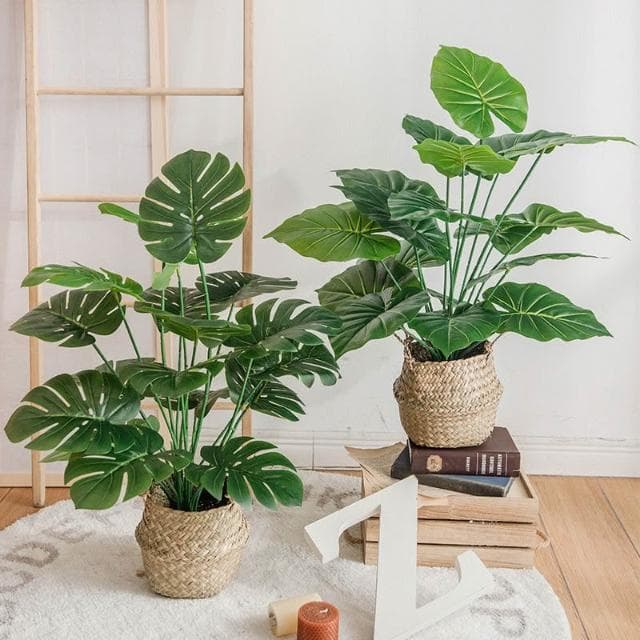 免運出貨✨北歐仿真植物 仿真盆栽 龜背竹 龜背葉 人造植物 假花假植物 室內裝飾擺件
