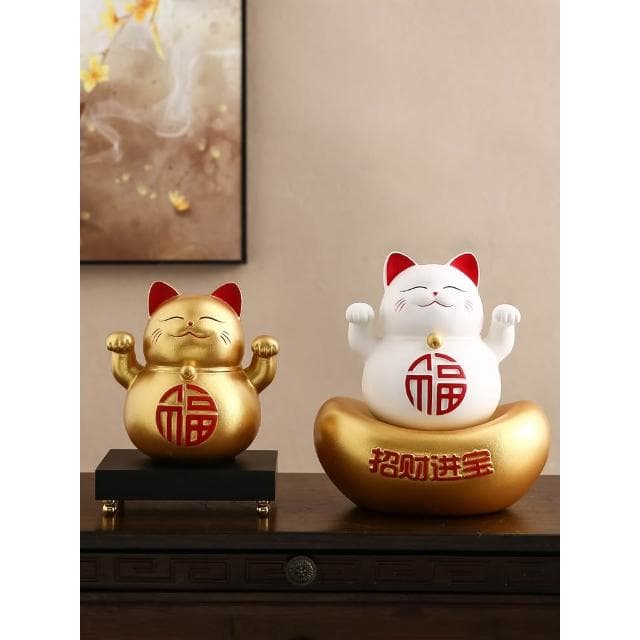 桌面擺件客廳玄關家居飾品招財貓存錢罐搬家禮物喬遷新居發財沖沖