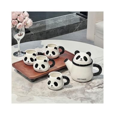 熊貓釉下彩茶杯茶壺功夫茶具套裝中式家用2025新款陶瓷泡茶具禮盒