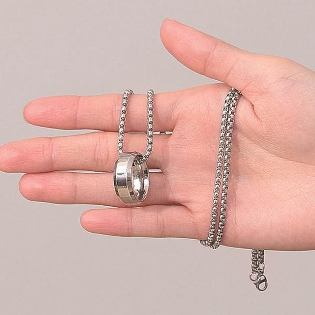 【LEEHER】鈦鋼項鍊/送男友禮物/戒指/飾品/防過敏項鍊/醫療鋼/男生項鍊/禮物嘻哈/個性/設計感/戒指項鍊/不掉色項鍊/