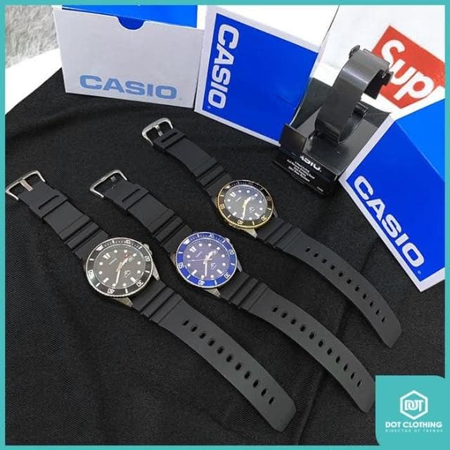 【CASIO 卡西歐】CASIO MDV-106 黑銀 黑金 金屬藍 槍魚 水鬼 潛水錶 200米 台灣公司貨 數量激少 DOT聚點