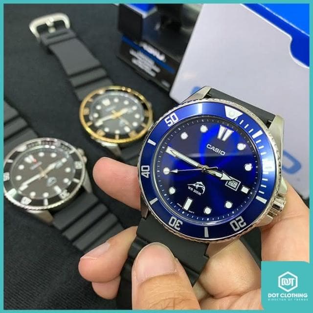 【CASIO 卡西歐】CASIO MDV-106 黑銀 黑金 金屬藍 槍魚 水鬼 潛水錶 200米 台灣公司貨 數量激少 DOT聚點