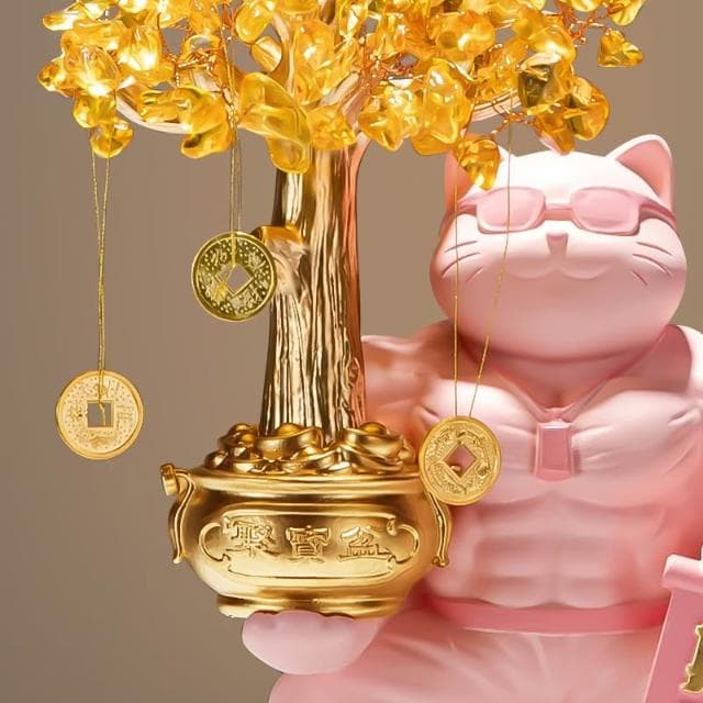 招財貓擺件辦公室生意興隆裝飾品健身房開業禮物大吉禮品肌肉發財