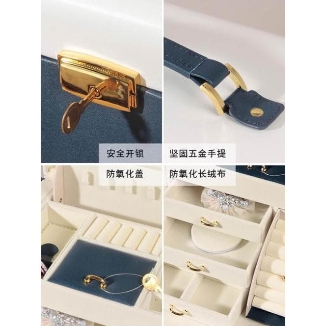 ✨現貨 廠家直銷✨ 首飾盒 戒指儲物盒 珍珠項鏈手鏈手鐲鐲子收納架 耳釘黃金吊墜鑽石耳飾耳環珠寶盒