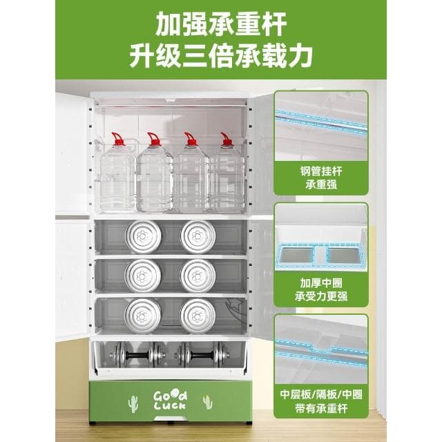 88超大加厚兒童衣櫃收納櫃塑膠家用臥室衣服儲物櫃嬰兒寶寶小衣櫥