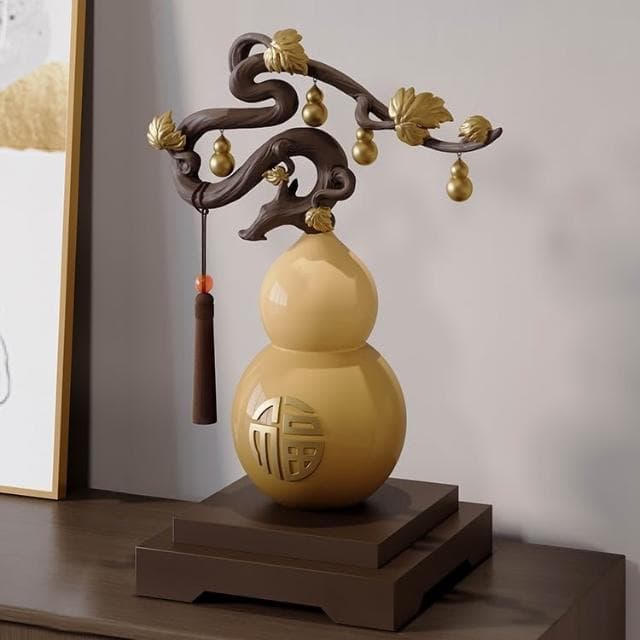 新中式葫蘆擺件客廳電視櫃酒櫃裝飾品五福臨門喬遷新居禮物