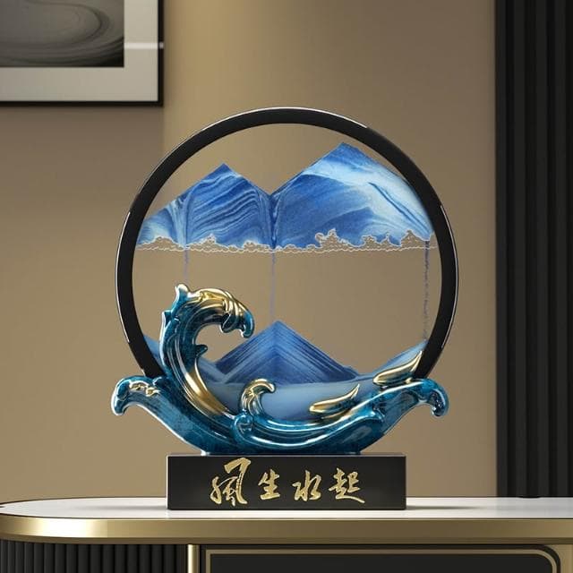 風生水起流沙畫擺件客廳電視櫃酒櫃辦公室裝飾品開業喬遷新居禮物