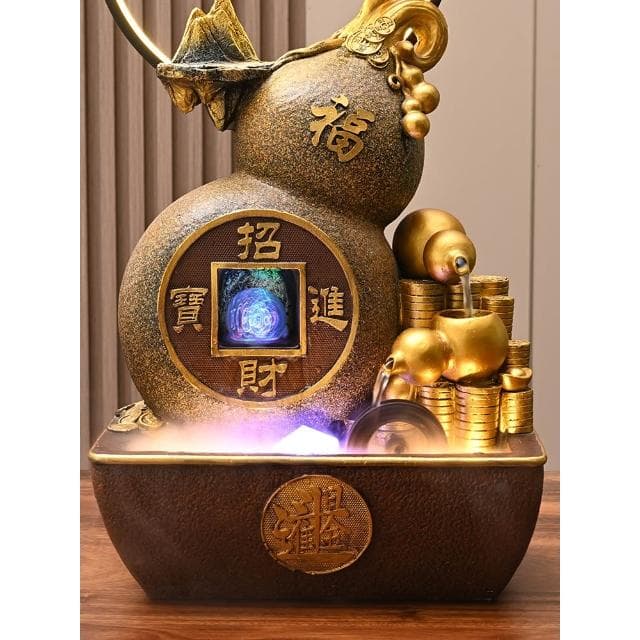 客厅招财风水轮葫芦流水生财摆件循环水桌面装饰水景开店开业礼物