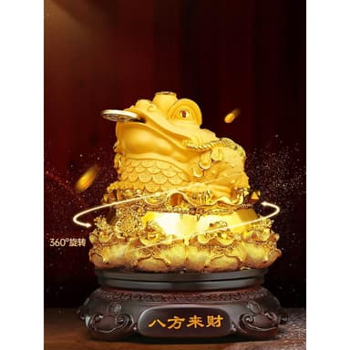 八方招财金蟾摆件蟾蜍聚财客厅玄关办公室前台装饰品店铺开业送礼