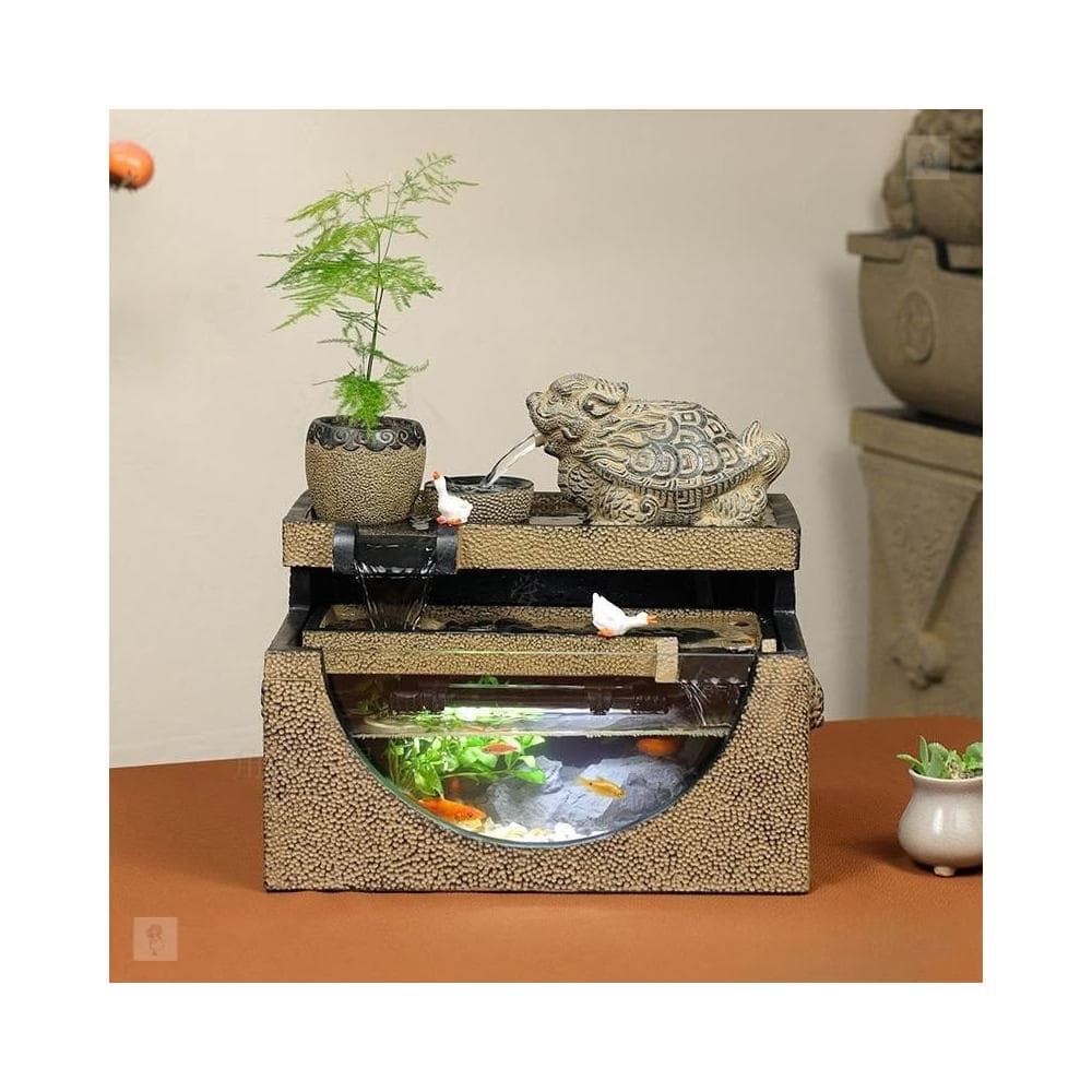 ⭐ 免運 招財流水魚缸 招財流水盆 流水聚寶盆 流水擺件 流水盆 招財擺飾 風水招財流水組 風水擺件 開幕送禮 入厝禮物