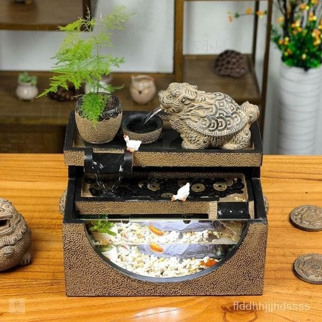 ⭐ 免運 招財流水魚缸 招財流水盆 流水聚寶盆 流水擺件 流水盆 招財擺飾 風水招財流水組 風水擺件 開幕送禮 入厝禮物