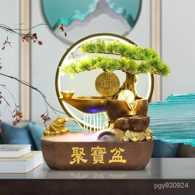 💕💕 招財進寶聚寶盆 金蟾招財流水盆 流水聚寶盆 流水擺件 招財擺飾 開運 風水招財流水組 風水擺件 開幕送禮 入厝禮物