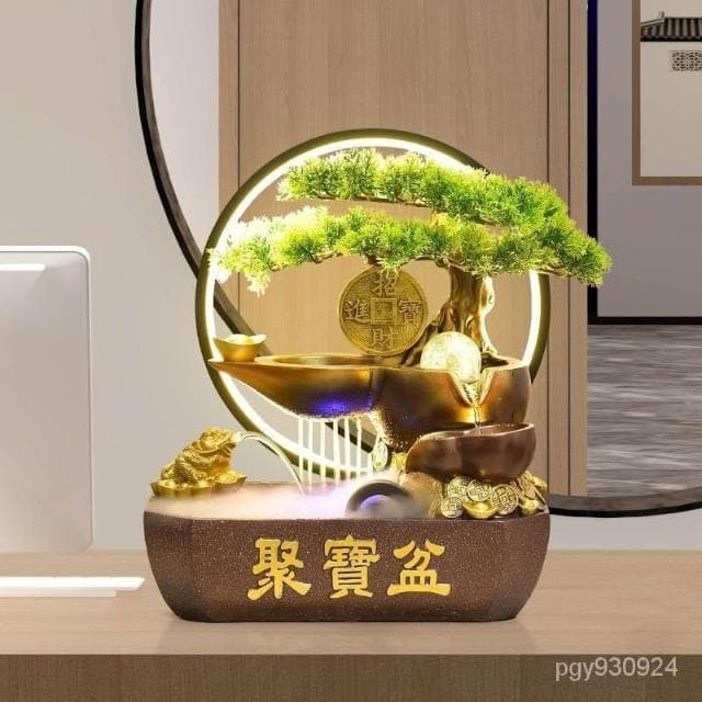 💕💕 招財進寶聚寶盆 金蟾招財流水盆 流水聚寶盆 流水擺件 招財擺飾 開運 風水招財流水組 風水擺件 開幕送禮 入厝禮物
