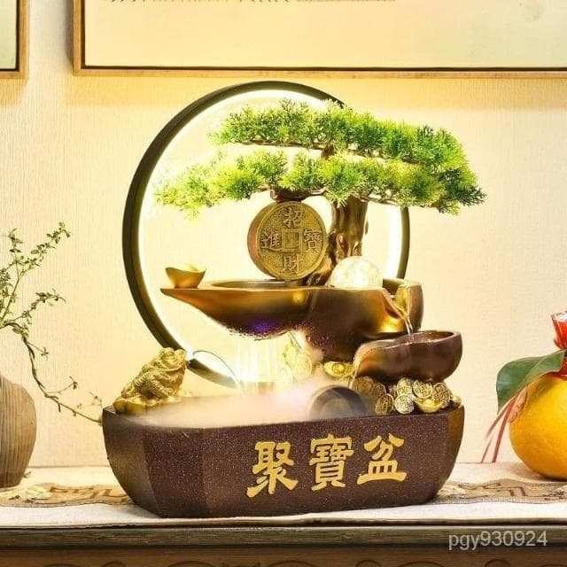 💕💕 招財進寶聚寶盆 金蟾招財流水盆 流水聚寶盆 流水擺件 招財擺飾 開運 風水招財流水組 風水擺件 開幕送禮 入厝禮物