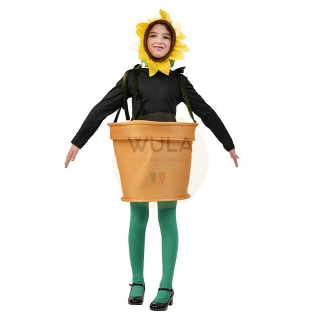 搞笑向日葵裝兒童成人版 WULA烏拉 向日葵盆栽裝 植物主題服裝 盆栽服 萬聖節搞怪頭套 花服