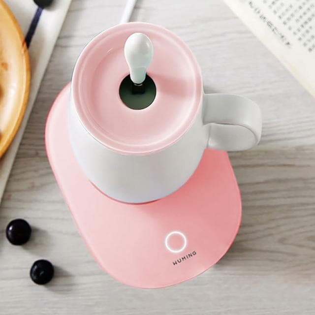 USB充電恆溫暖杯墊(送禮 自用 恆溫杯墊 粉色 黑色 交換禮物 冬天 Q10104)