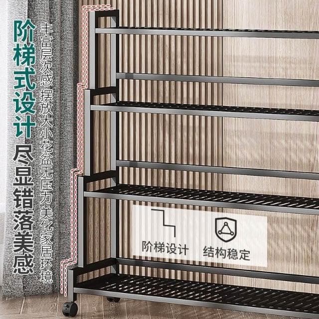 花架 盆栽架 花盆架 花架子客廳落地式花盆置物架可移動多層室內陽臺綠蘿植物擺放層架