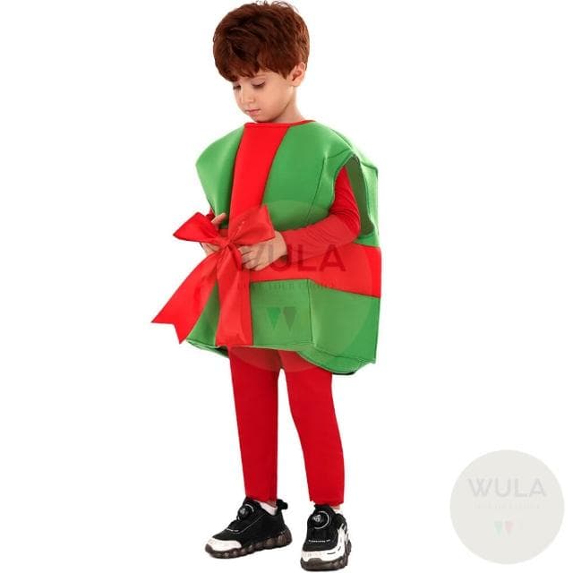 禮物盒裝兒童版 WULA烏拉 聖誕裝 聖誕禮物裝 聖誕服 小孩聖誕服裝 禮物套裝 禮物衣服(聖誕裝)