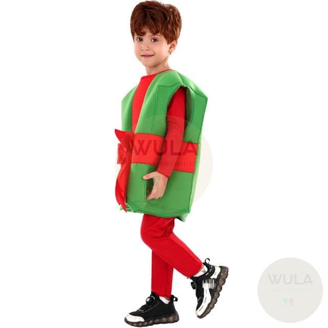 禮物盒裝兒童版 WULA烏拉 聖誕裝 聖誕禮物裝 聖誕服 小孩聖誕服裝 禮物套裝 禮物衣服(聖誕裝)