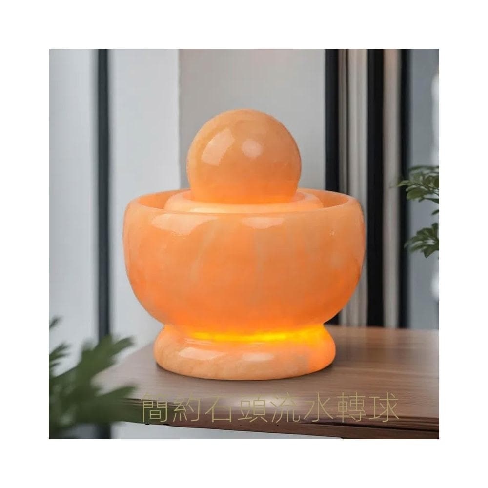 聚寶盆 開業喬遷禮物 客廳流水噴泉擺件石 工藝品 水景家居現代風水球
