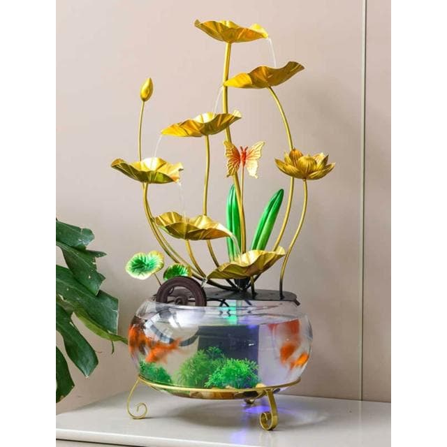 魚缸迴圈流水擺件 招財特大號客廳電視櫃旁裝飾品 開業喬遷禮物 玄關擺件