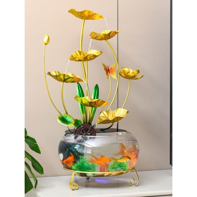 魚缸迴圈流水擺件 招財特大號客廳電視櫃旁裝飾品 開業喬遷禮物 玄關擺件