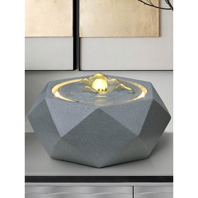 招財高端輕奢流水噴泉擺件 現代簡約裝飾品 辦公桌面迴圈水擺件 喬遷禮物